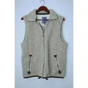 Vintage Alf Women's Sleeveless Western Cowgirl Made in USA Sherpa Vest Size S